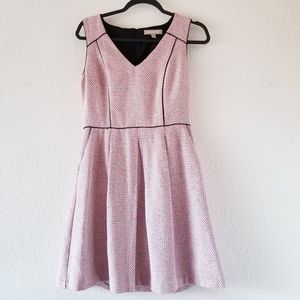 Banana Republic pink and navy tweed dress size 2